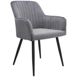 Armlehnstuhl Tommy Blau/schwarz Gepolstert