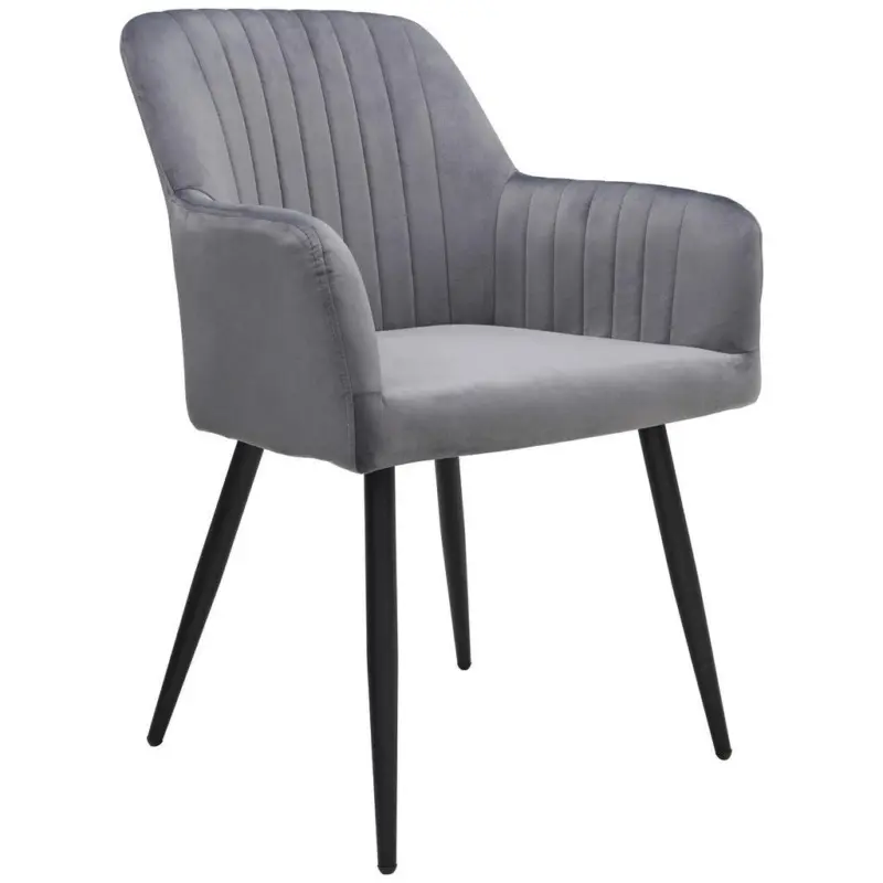 Armlehnstuhl Tommy Blau/schwarz Gepolstert