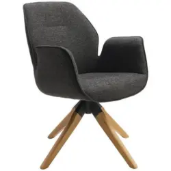 Armlehnstuhl Savona Anthrazit Mit Drehbarer Sitzfläche