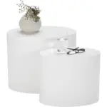 M&ouml;belix Couchtisch Rund 2er-Set Mice, Wei&szlig;