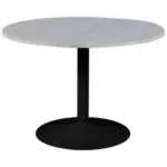 Möbelix Esstisch Rund Tarifa Ø 110 cm Marmor Weiß/Schwarz