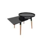 Möbelix Beistelltisch Mit 2 Platten Buttler, Schwarz/bambus