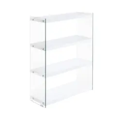 Regal Elementary 83 Cm Weiß/glas Transparent