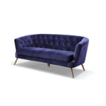 Möbelix 3-sitzer-sofa Lita B: 183 Cm Samt Blau