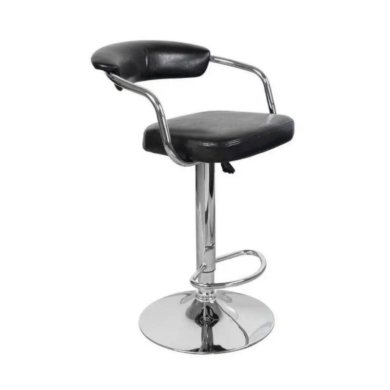 Barhocker Mit Lehne 2er-set Midnight Lederlook Schwarz