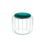 Möbelix Beistelltisch/pouf 2 In 1 Comfortable Silber/dunkelgrün