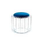 Möbelix Beistelltisch/pouf 2 In 1 Comfortable Silber/dunkelblau