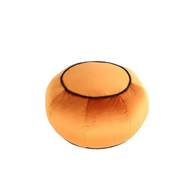 Pouf Taj Mahal DxH: 65x35 cm Samt Bronze mit Reißverschluss