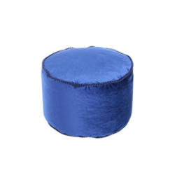 Pouf Taj Mahal Dxh: 47x32 Cm Samt Blau Mit Reißverschluss