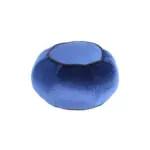 Möbelix Pouf Taj Mahal DxH: 65x35 cm Samt Blau mit Reißverschluss