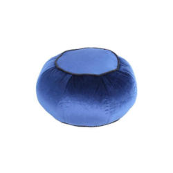 Pouf Taj Mahal DxH: 65x35 cm Samt Blau mit Reißverschluss