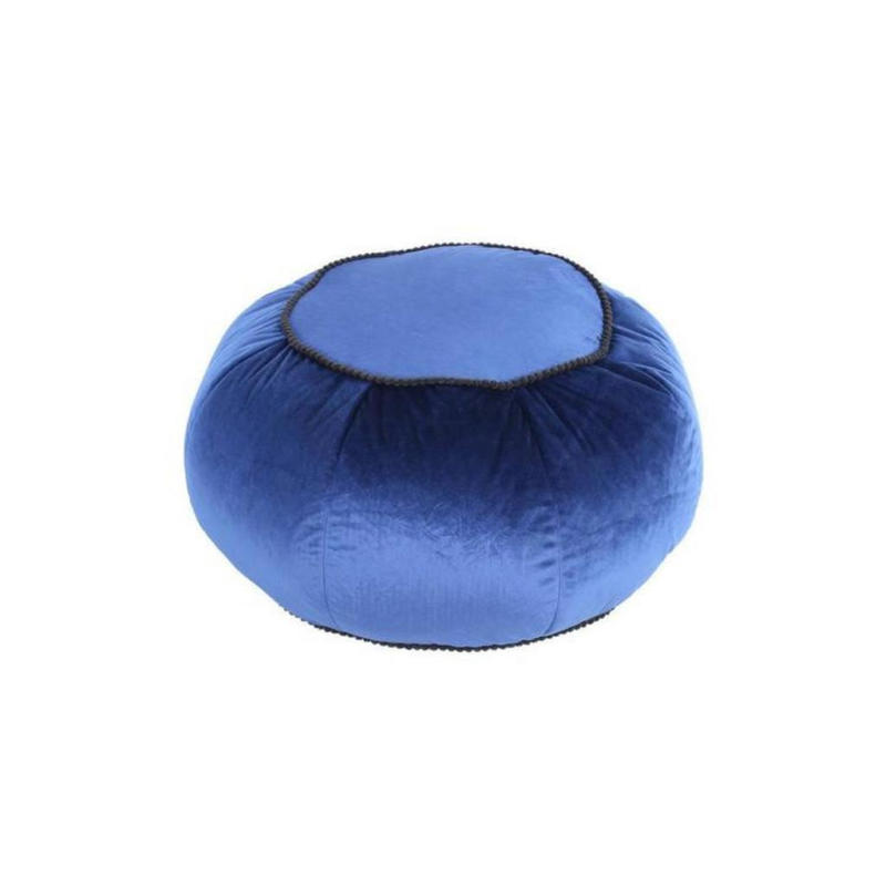 Pouf Taj Mahal DxH: 65x35 cm Samt Blau mit Reißverschluss