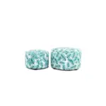 Möbelix Stapelhocker Indira Flower Weiß Grün H: 32/36 Cm 2er-Set