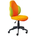 Möbelix Jugenddrehstuhl Jessi Mit Rollen Grün/orange