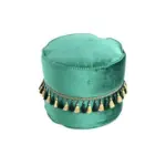 Möbelix Pouf Taj Mahal DxH: 45x38 cm Samt Grün mit Reißverschluss