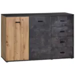 Möbelix Kommode B: 143 Cm Tim, Betonoptik Dunkel/eiche Dekor