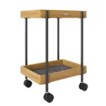 Möbelix Badezimmerregal Mit Rollen Bambus/eisen 46x30 Cm Nancy