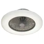 Möbelix Deckenventilator Ryan Silber/ Weiß Led-Leuchte Fernbedienung