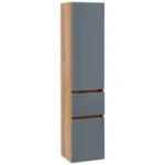 Möbelix Hochschrank Grifflos Helsinki 40cm Grau/eiche Dekor