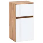 Möbelix Unterschrank Grifflos Helsinki B: 40 Cm Weiß/eiche Dekor