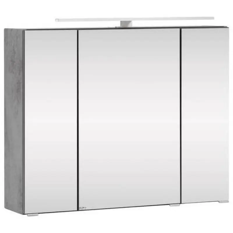 Spiegelschrank Stockholm Mit Led 3-Türig Bxhxt: 80x64x20 Cm