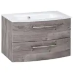 Möbelix Waschbecken mit Unterschrank Stockholm B: 80cm Grau Dekor