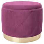 Möbelix Hocker Pouf Liz Samt Lila H: 40 cm mit Stauraum