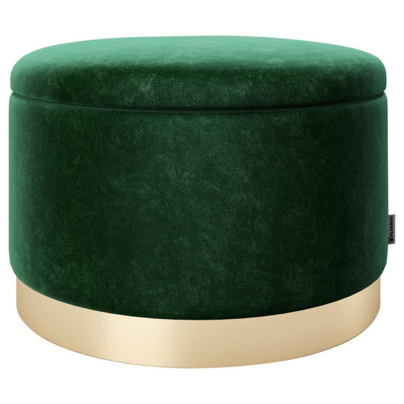 Pouf Sue Samt Gold/Petrol DxH 55x35 cm