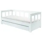 Möbelix Ausziehbett mit Bettlade 90x200 cm Pino, Weiß