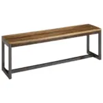 Möbelix Sitzbank Echtholz Naturfarben/ Schwarz Bxhxt: 120x46x45 Cm