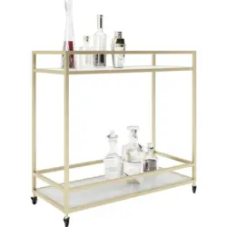 Servierwagen Glas/metall Ginger Goldfarben