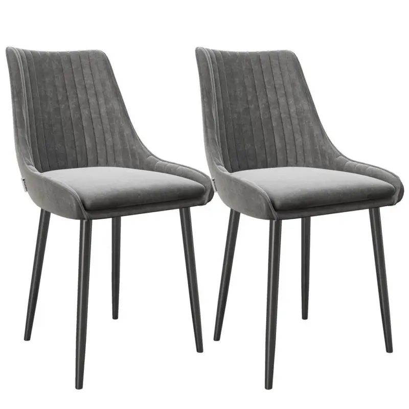 Polsterstuhl Samantha Anthrazit 2er-Set