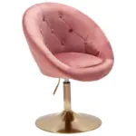 Möbelix Polsterstuhl Im Retro -Look Samt Rosa/gold