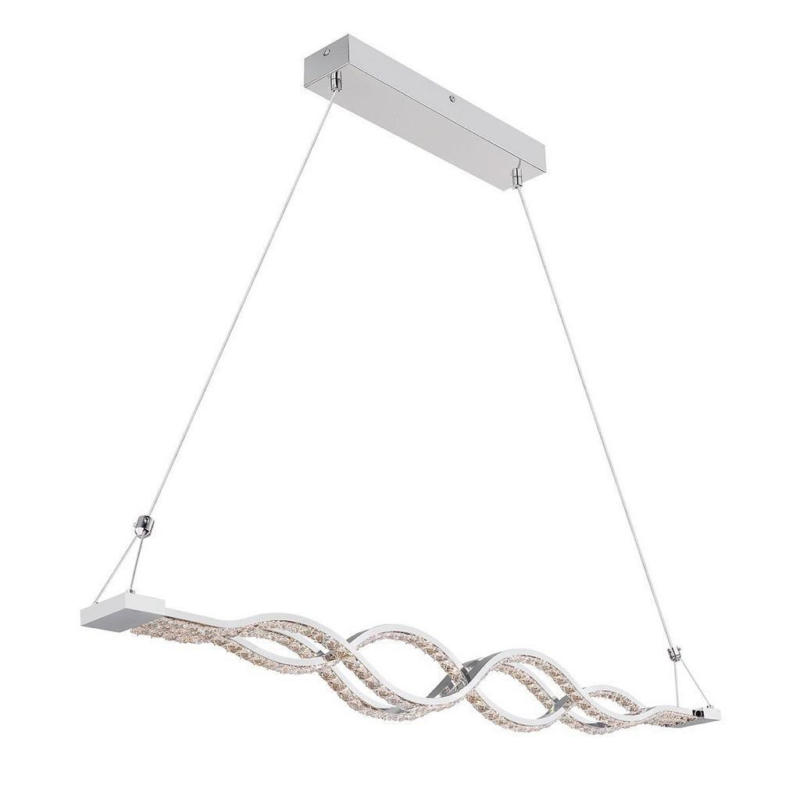 LED-Hängeleuchte Pilla H: 140 cm 1-Flammig mit Glas