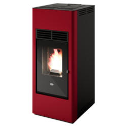 Pelletofen Karina Rot Metall 9,5 Kw mit Wi-Fi