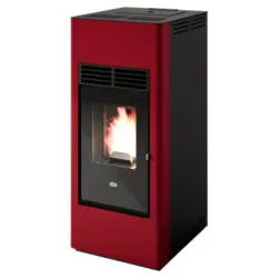 Pelletofen Karina Rot Metall 9,5 Kw mit Wi-Fi