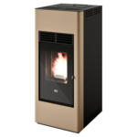 Möbelix Pelletofen Karina Beige Metall 9,5 Kw mit Wi-Fi