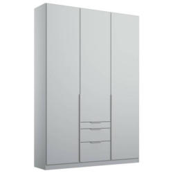 Drehtürenschrank Mit Laden 136 Cm Alabama, Seidengrau