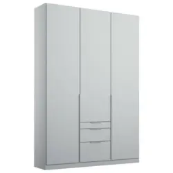 Drehtürenschrank Mit Laden 136 Cm Alabama, Seidengrau