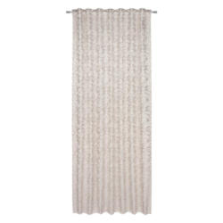 Vorhang mit Schlaufen und Band Sibel 140x245 cm Beige