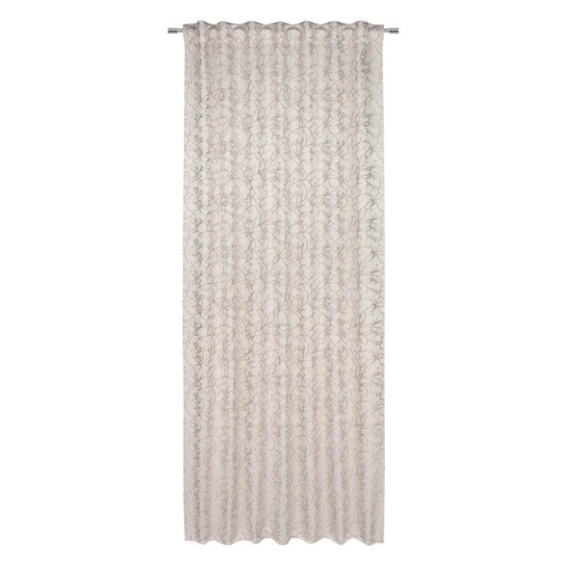 Vorhang mit Schlaufen und Band Sibel 140x245 cm Beige