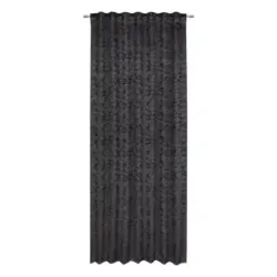 Vorhang mit Schlaufen und Band Sibel 140x245 cm Anthrazit