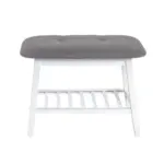 Möbelix Garderobenbank Julia B: 60 Cm + 1 Ablagefläche Grau/weiß