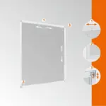 Möbelix Fliegengitter Fenster 100x120 cm Weiß, Wetterfest