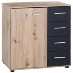 Möbelix Kommode B: 81cm Katrin, Artisan Eiche Dekor/Graphit