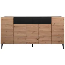 Sideboard Dekor Mit 2 Laden 180 cm Nola 003054 Schwarz