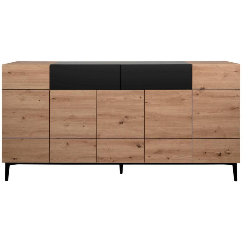 Sideboard Dekor Mit 2 Laden 180 cm Nola 003054 Schwarz