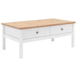 Couchtisch mit Schubladen Bergen, Weiß