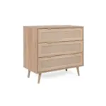 Möbelix Kommode B 80 Cm Bali, Sonoma Eiche/geflechtsoptik
