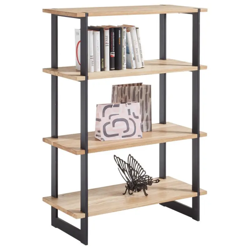 Regal Pablo 2 B: 80 Cm Eiche Dekor/schwarz